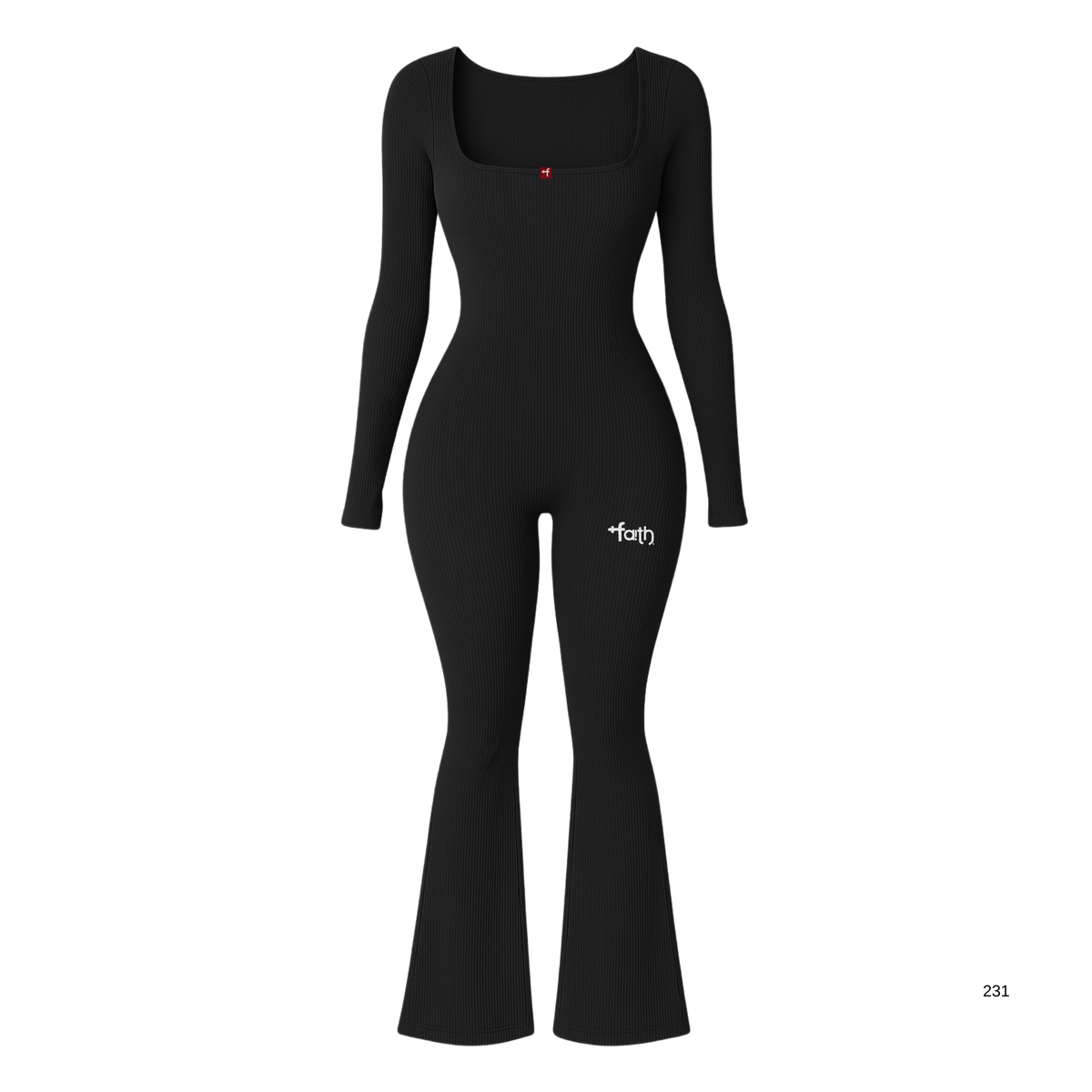 FAITH Ribbed Stretch Jumpsuit