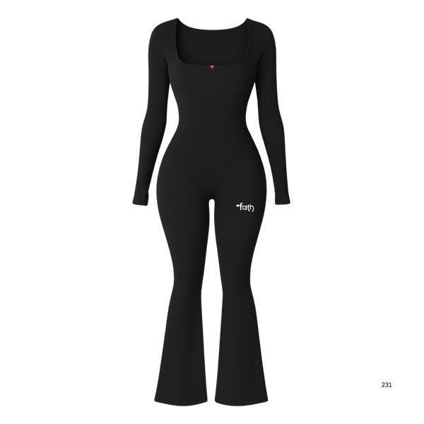 FAITH Ribbed Stretch Jumpsuit