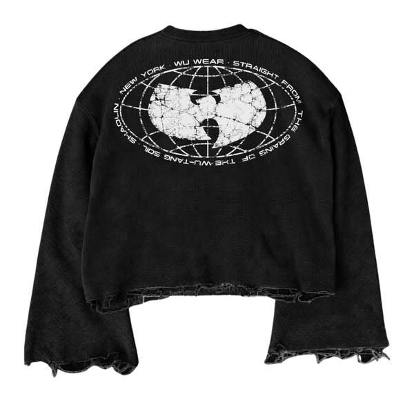 Straight From The Grains Cropped Distressed Crewneck