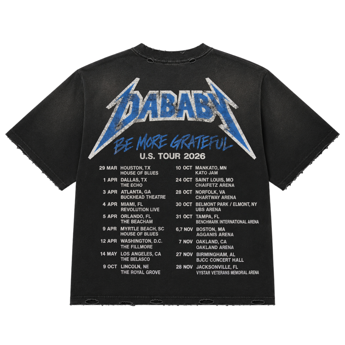 DaBaby LA Cap Vintage Distressed Tee