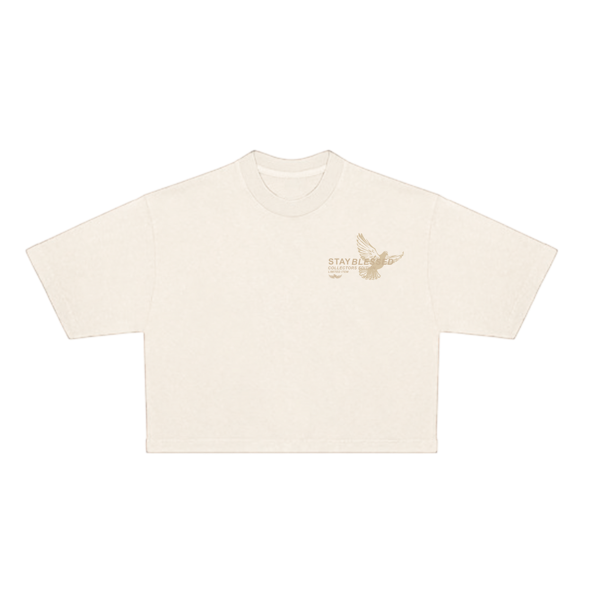 Stay Blessed Collectors Edition - Oversized Crop Top - Creme