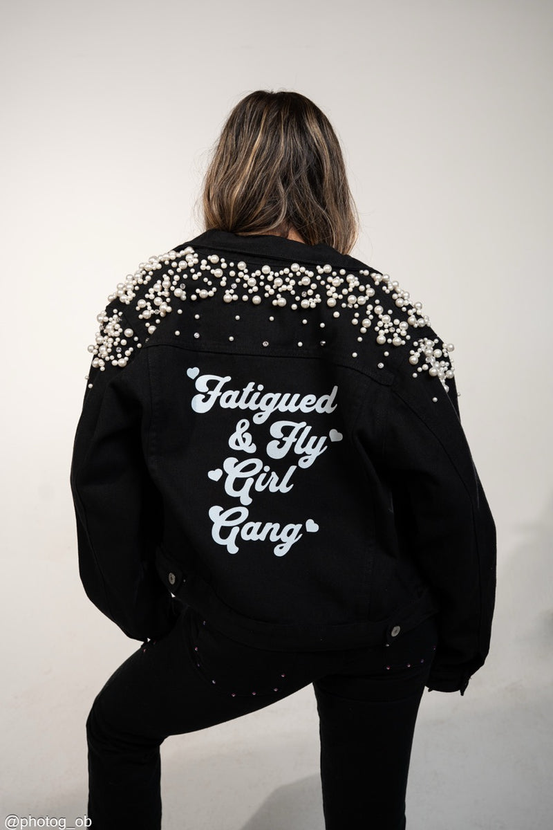 Fatigued & Fly Girl Gang Denim Jacket - Black