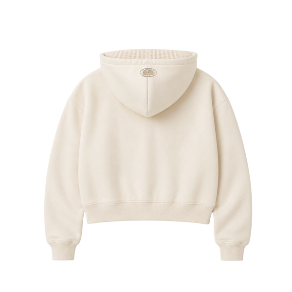 Arch Cropped Zip Hoodie