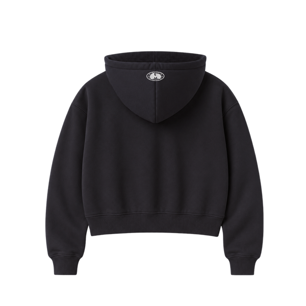 Arch Cropped Zip Hoodie