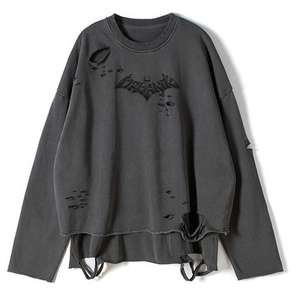 Distressed Double Layer Sweatshirt
