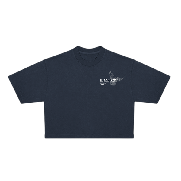 Stay Blessed Collectors Edition - Oversized Crop Top - Creme