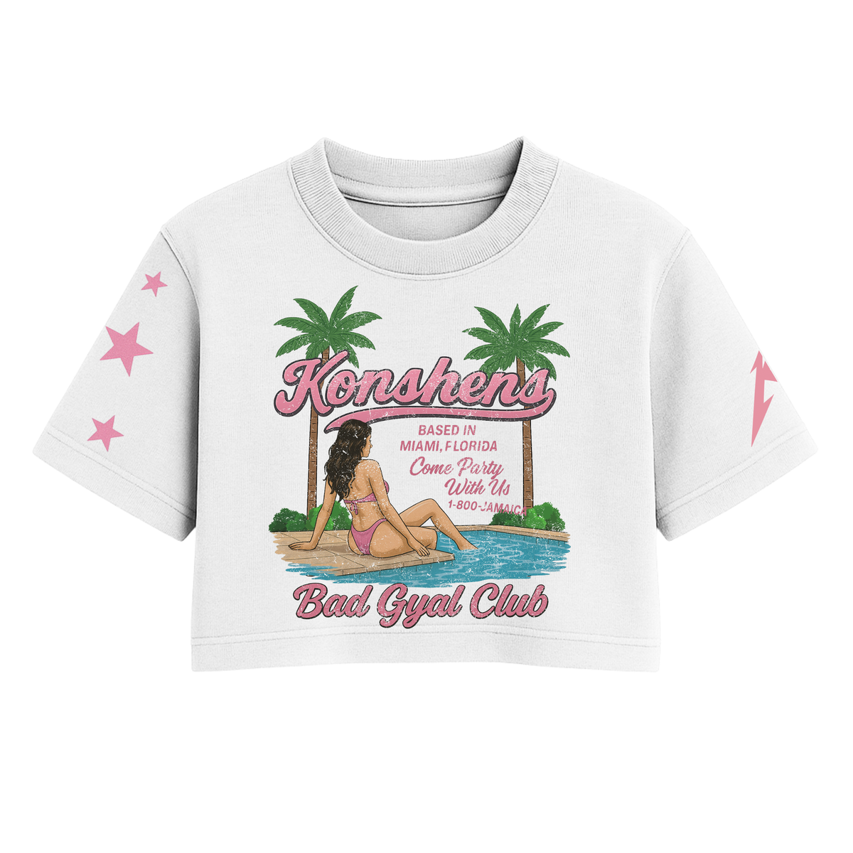 Konshens - Bad Gyal - Women's Crop Tee - One Size