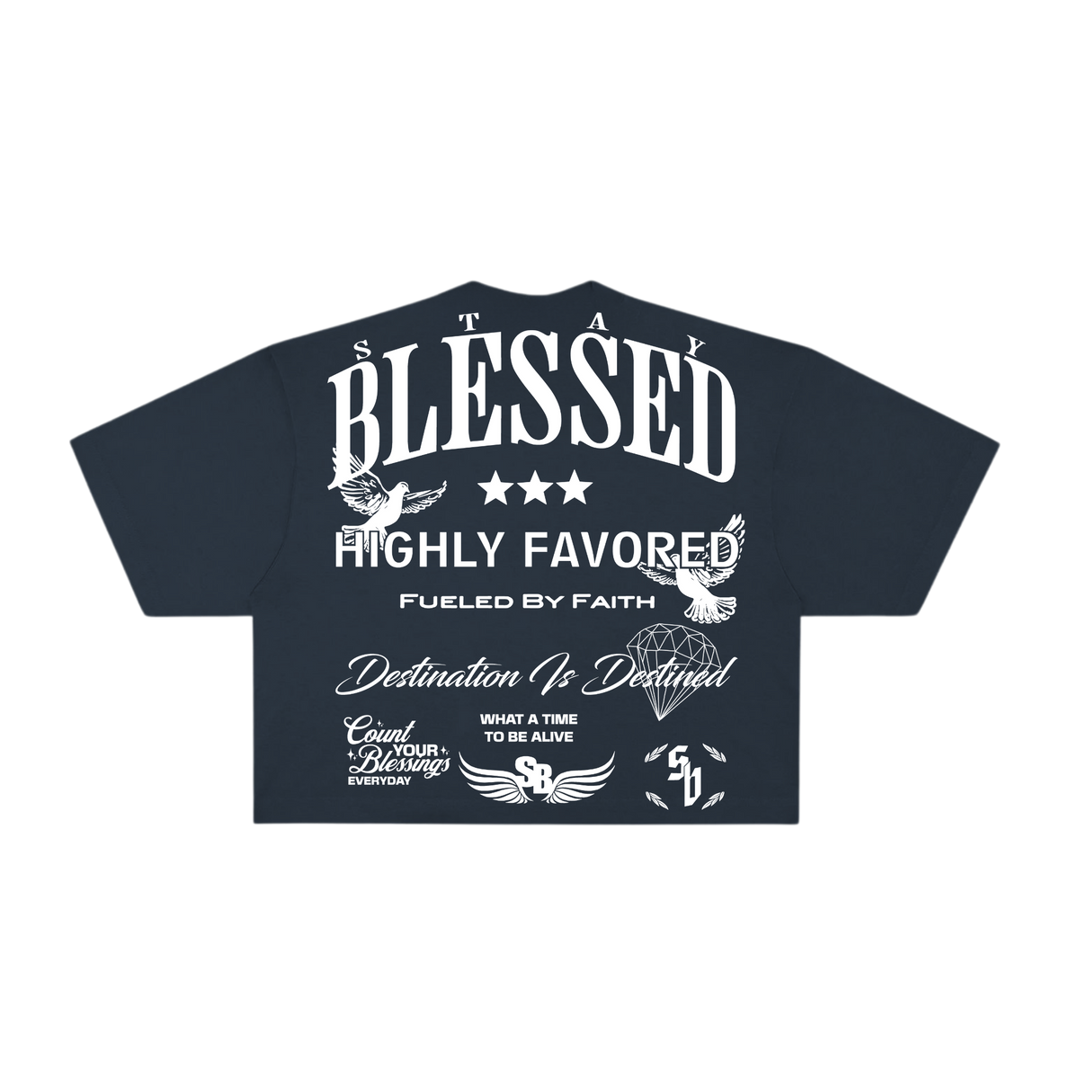 Stay Blessed Collectors Edition - Oversized Crop Top - Black Edge