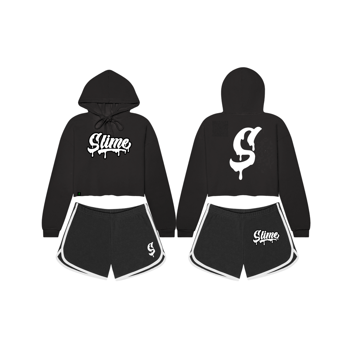 Crop Hoodie Set
