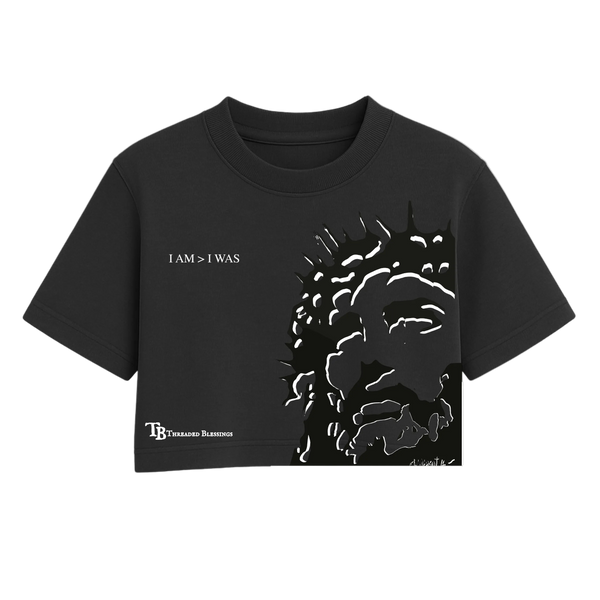 Threaded Blessings - I AM > I WAS Crop Tee
