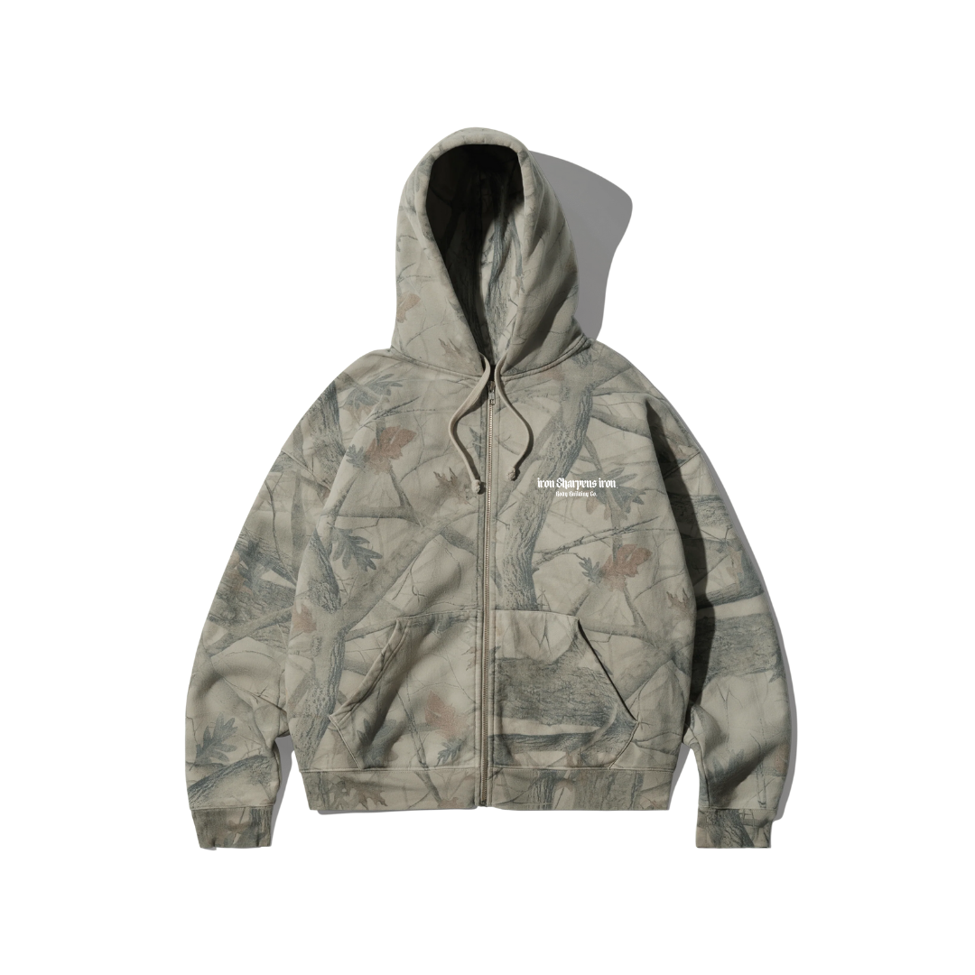 Oversized Camo Zip Up