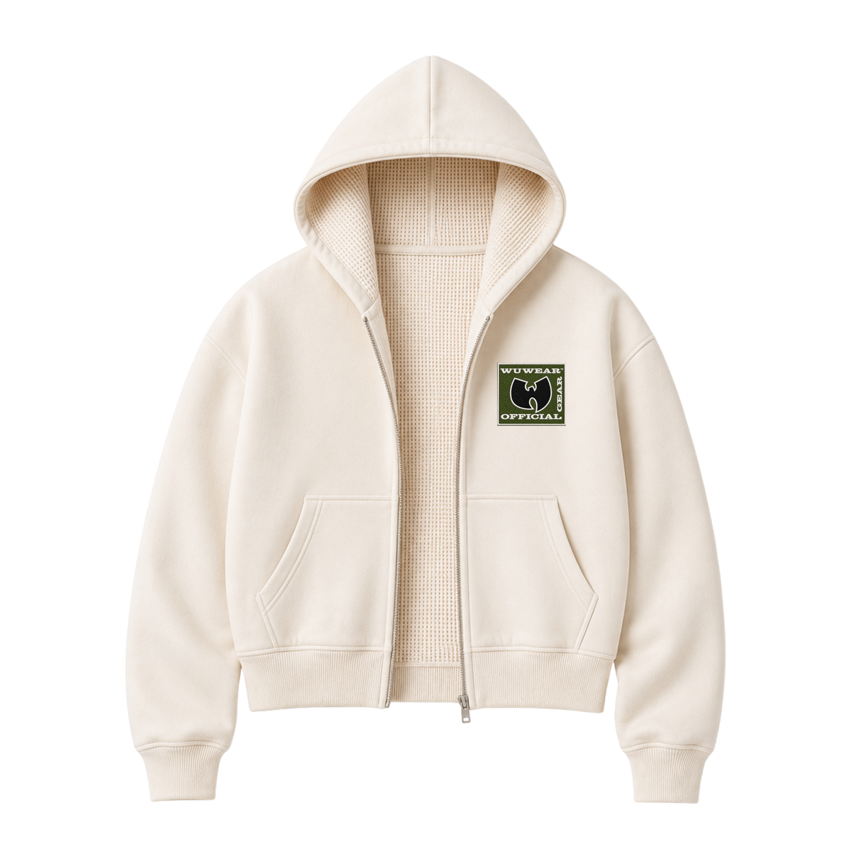 Official Patch Cropped Zip Hoodie