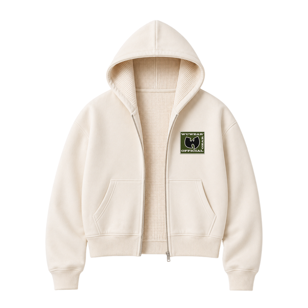 Official Patch Cropped Zip Hoodie