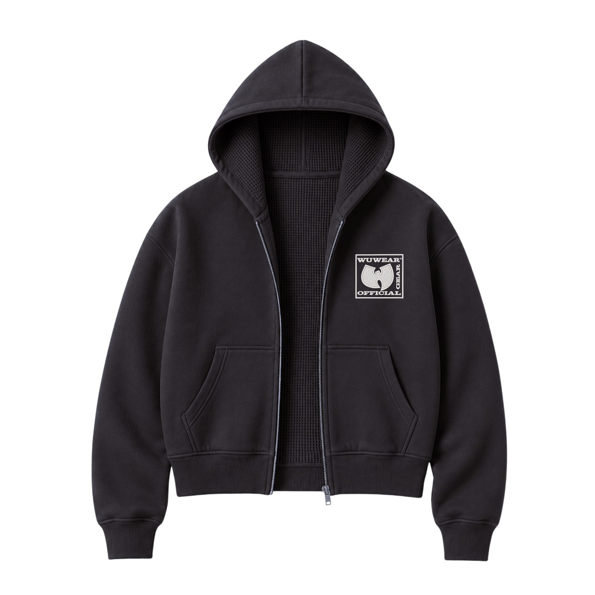 Official Patch Cropped Zip Hoodie