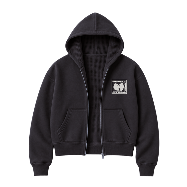 Official Patch Cropped Zip Hoodie