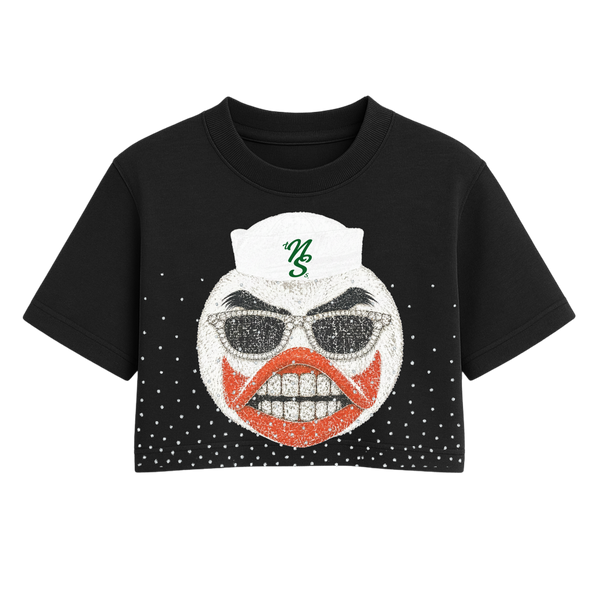 Mascot Rhinestone OS Crop Tee