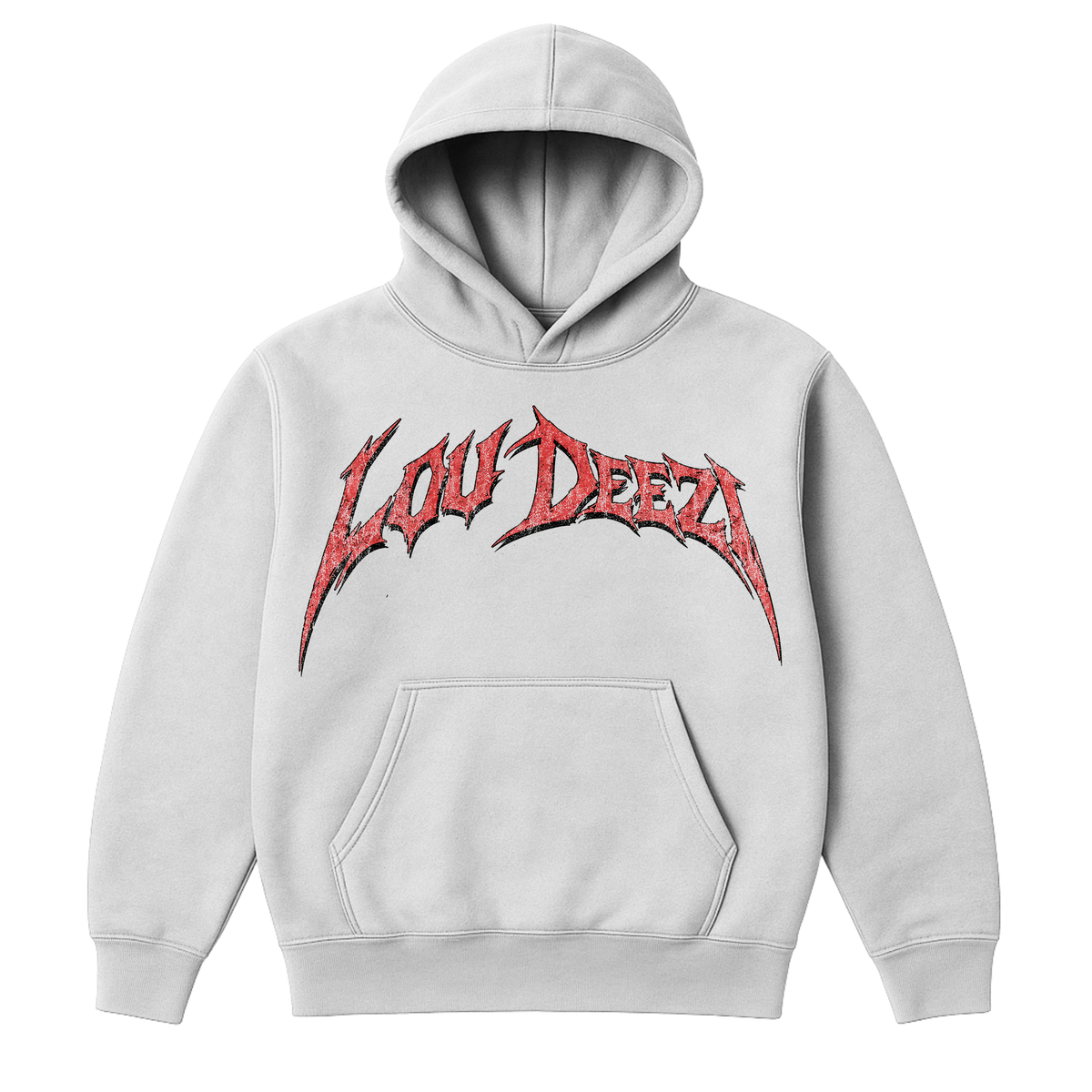 Lou Deezi Wordmark Pullover Hoodie (White)