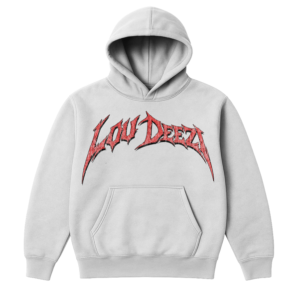 Lou Deezi Wordmark Pullover Hoodie (White)