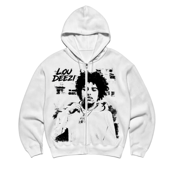 Lou Deezi Portrait Thermal Zip Hoodie