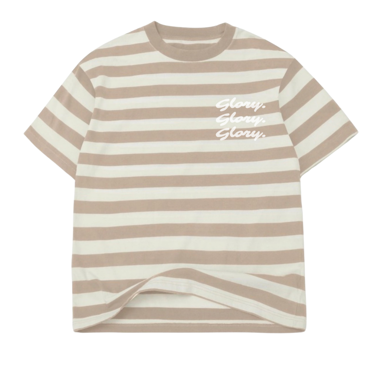 Striped "Glory. Glory. Glory." Tee