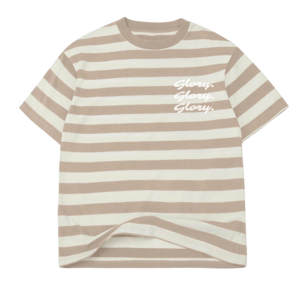 Striped "Glory. Glory. Glory." Tee
