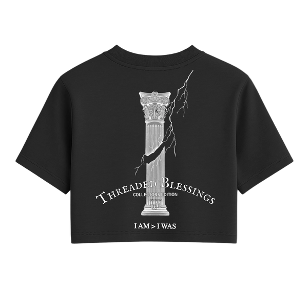 Threaded Blessings - I AM > I WAS Crop Tee