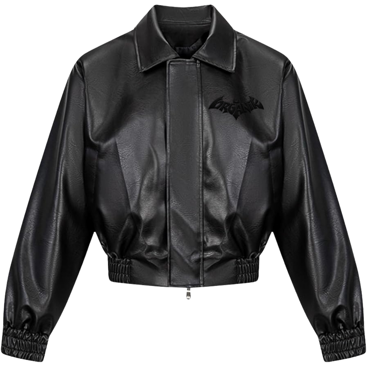 Womens Cropped Leather Jacket