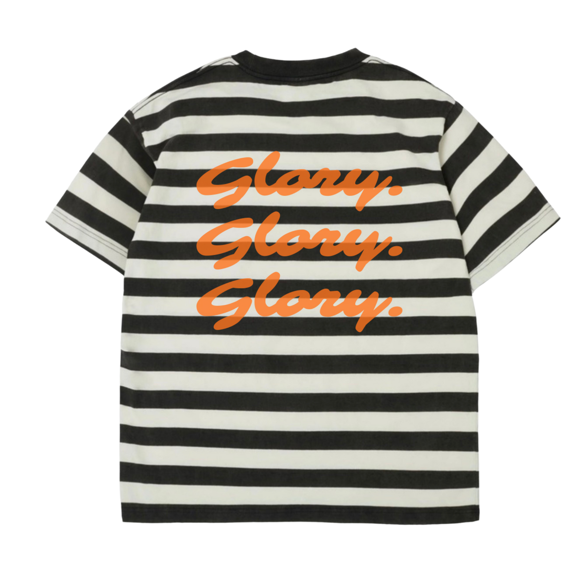 Striped "Glory. Glory. Glory." Tee