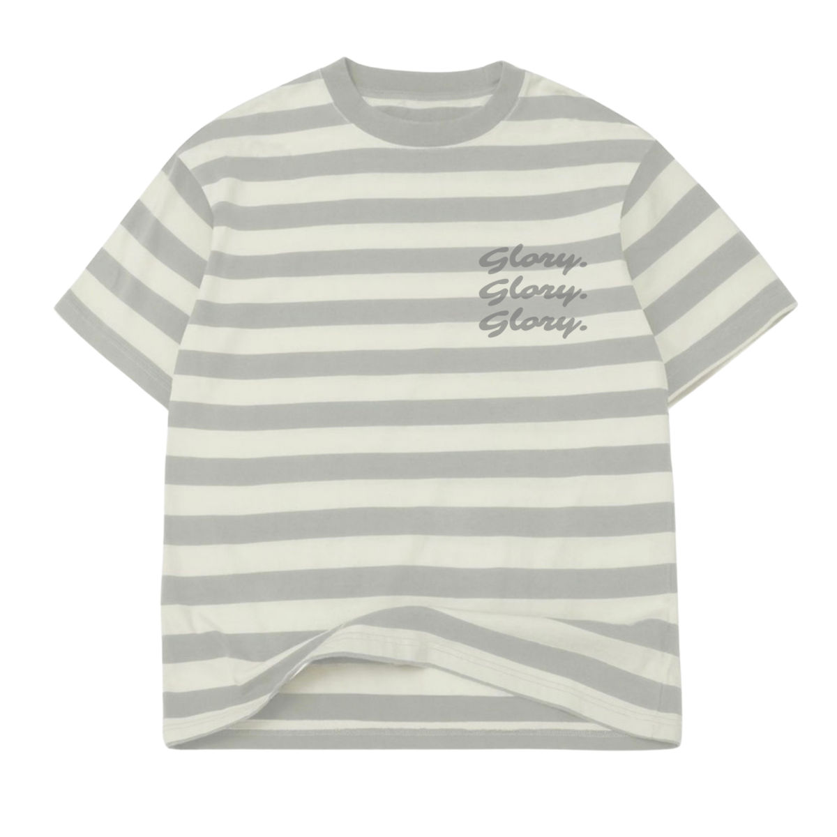 Striped "Glory. Glory. Glory." Tee