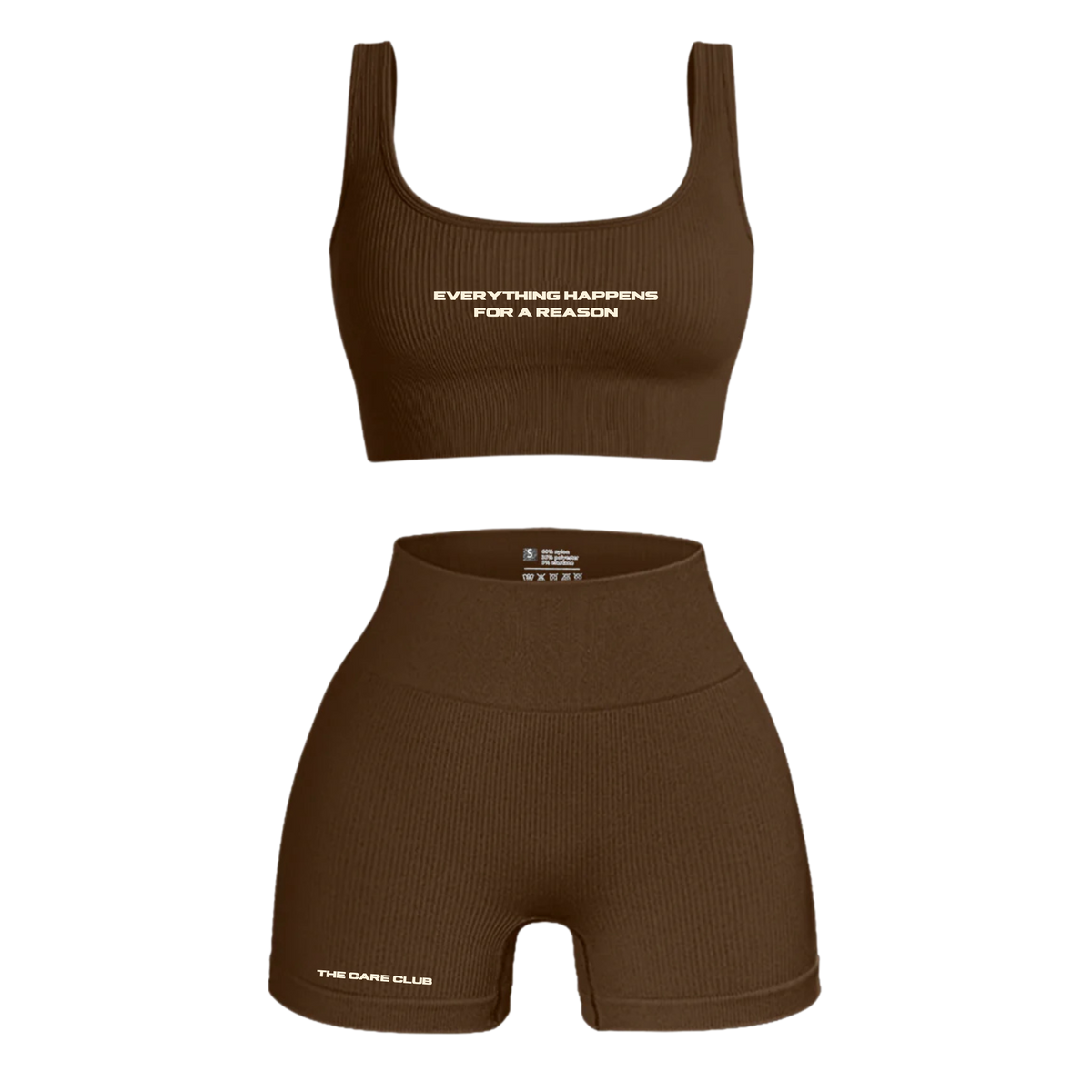 The Care Club Ribbed Athletic Short Set