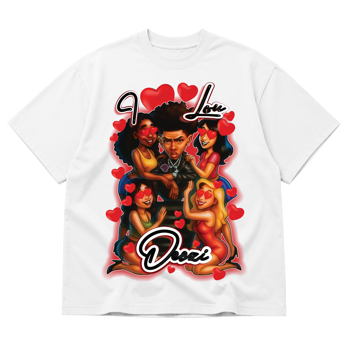 Lou Deezi I Love Lou Heart Tee