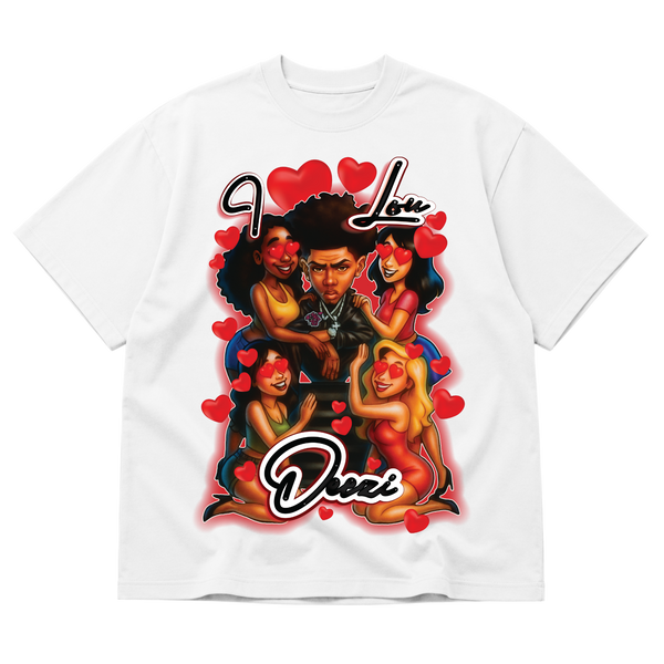 Lou Deezi I Love Lou Heart Tee