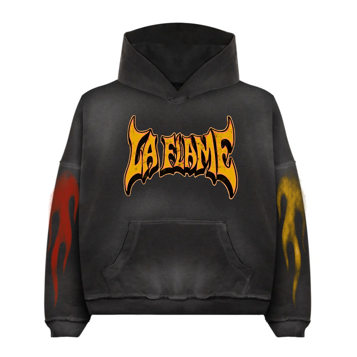 La Flame Potassium Dyed Cropped Hoodie