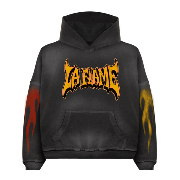 La Flame Potassium Dyed Cropped Hoodie