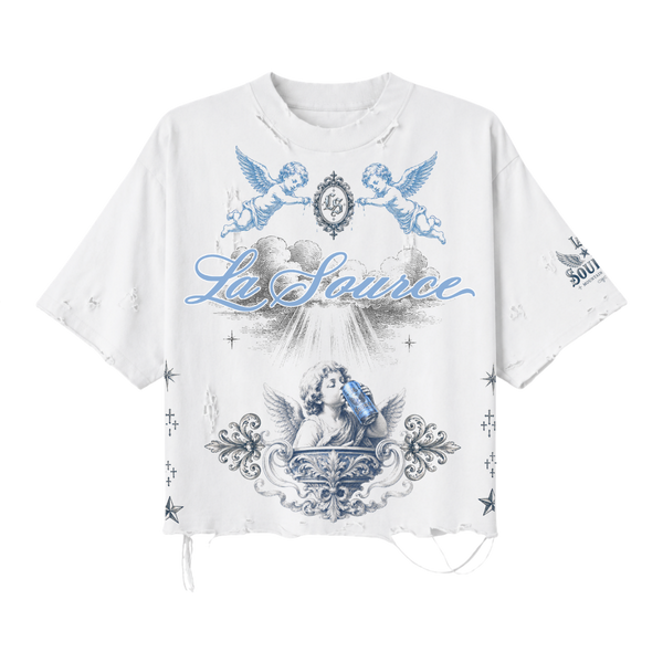 La Source Distressed Crop Tee