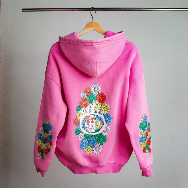 Keep Blooming Plush Zip Hoodie