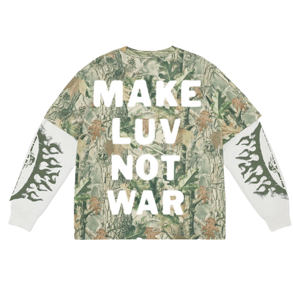 Make LUV Not WAR Camo Long Sleeve