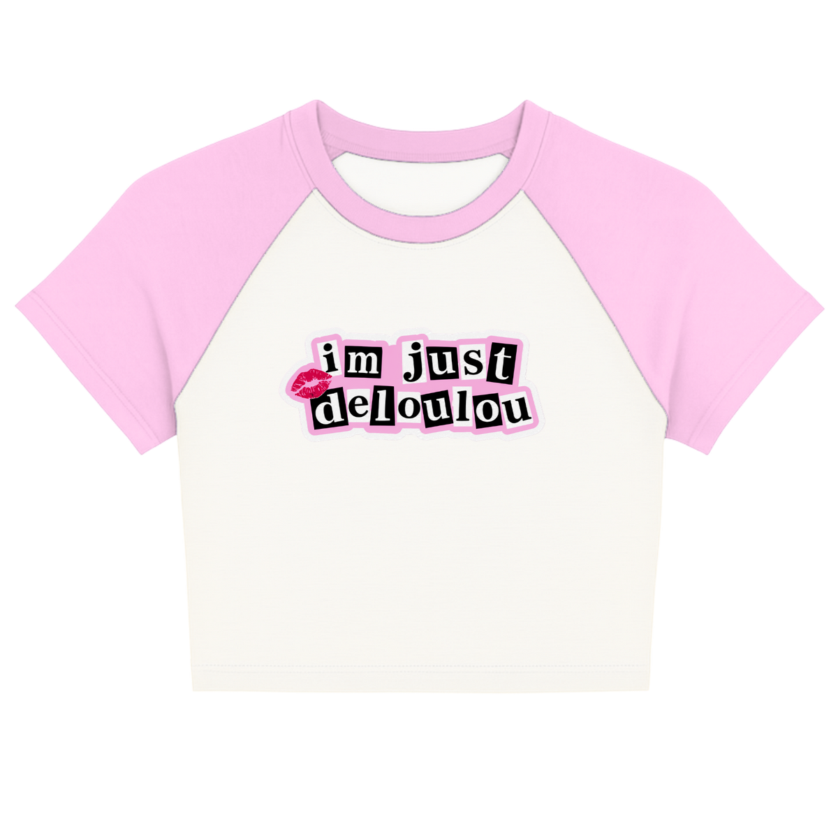 'I'm Just Deloulou' Raglan Baby Tee