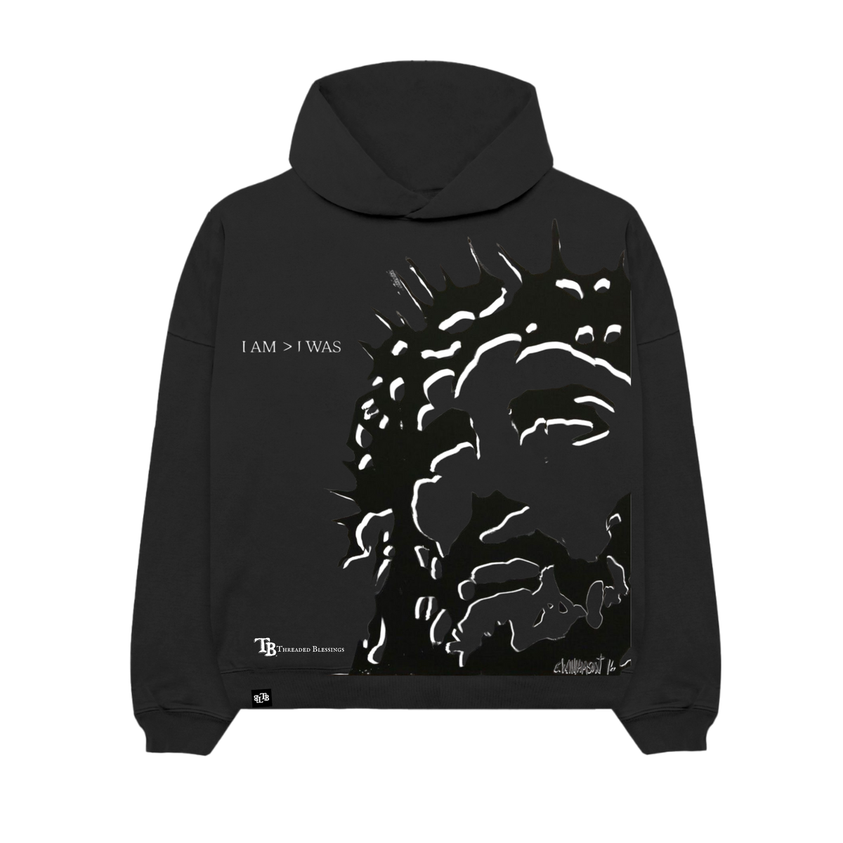Threaded Blessings I AM > I WAS Heavy Hoodie