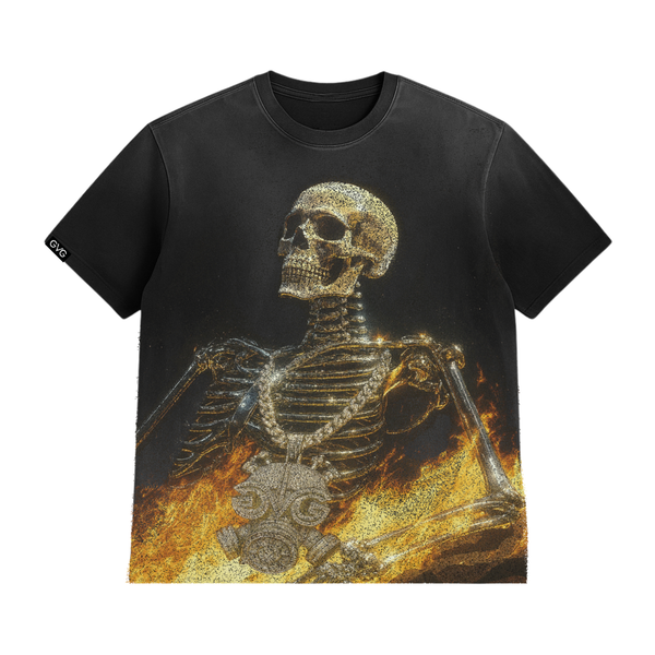 Gas Valley Skull Potassium Dyed T-Shirt