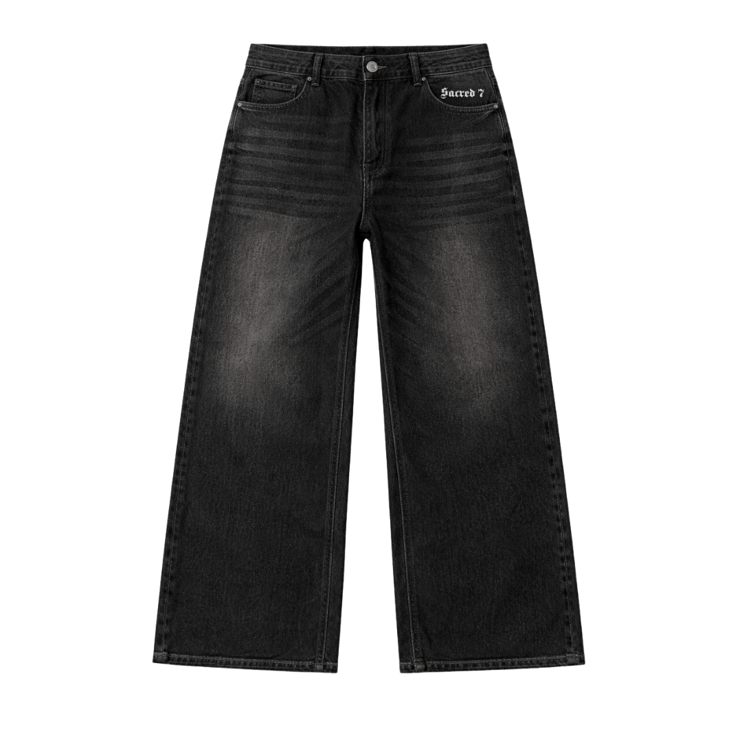S7 Wide Leg Dyed Jeans