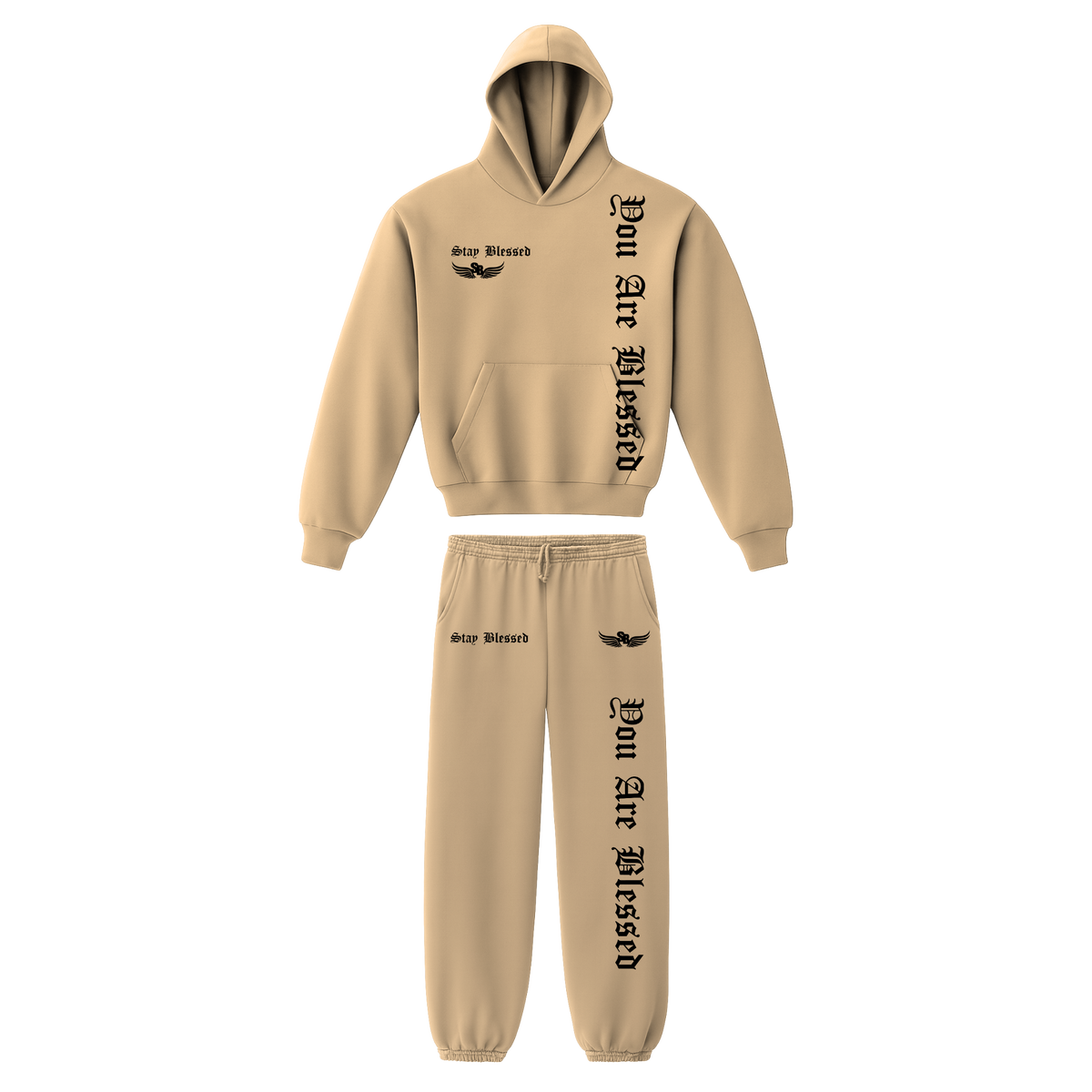 Stay Blessed - You Are Blessed Garment Dyed Hoodie Set
