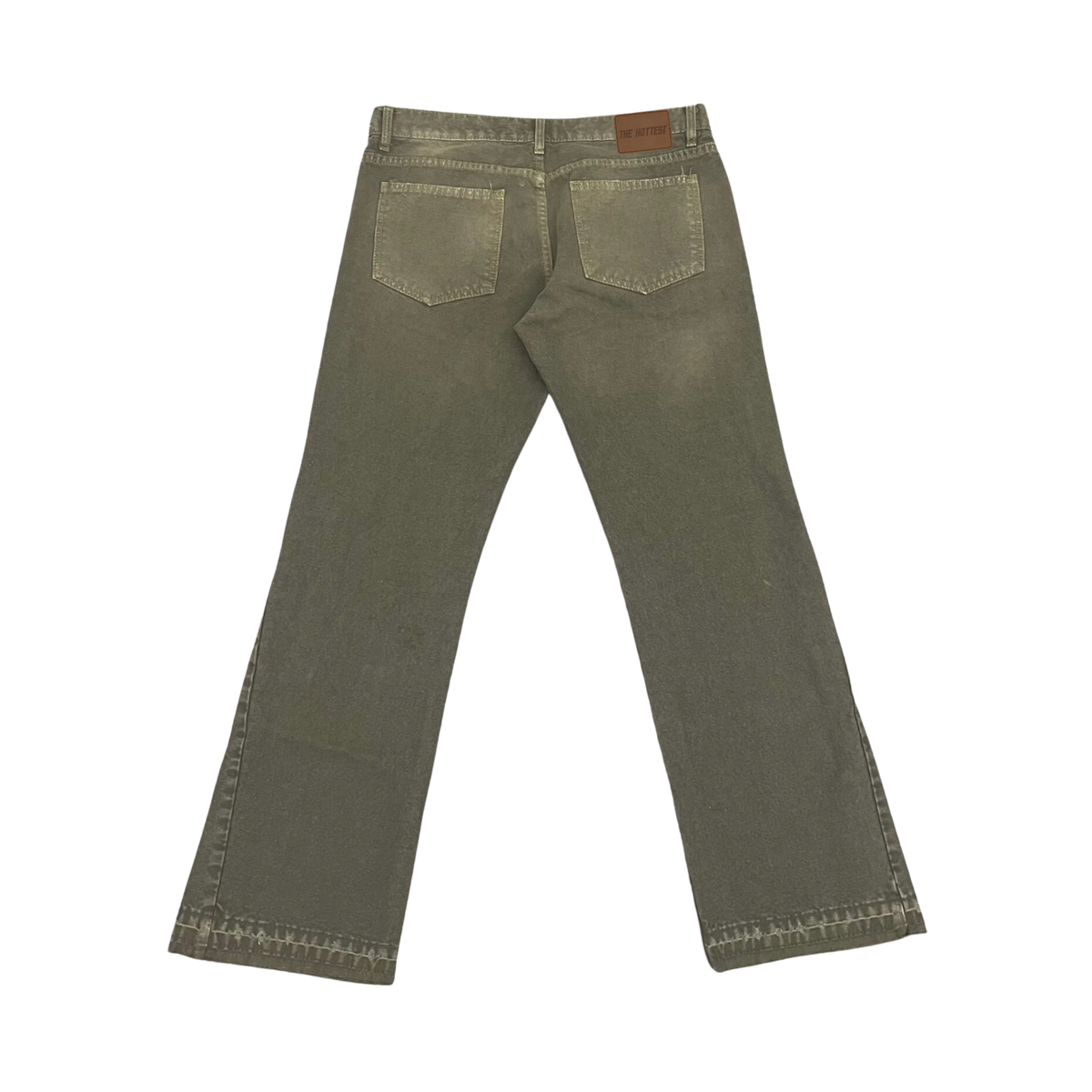 The Hottest Aged Olive Green Denim Pants