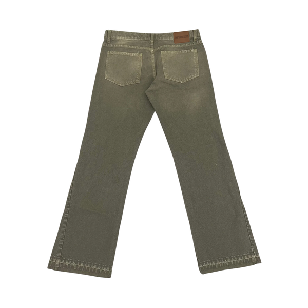 The Hottest Aged Olive Green Denim Pants