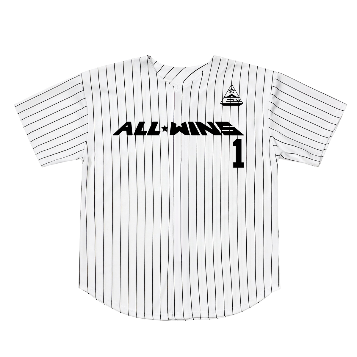 All Wins Striped Baseball Jersey