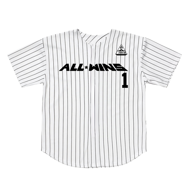 All Wins Striped Baseball Jersey