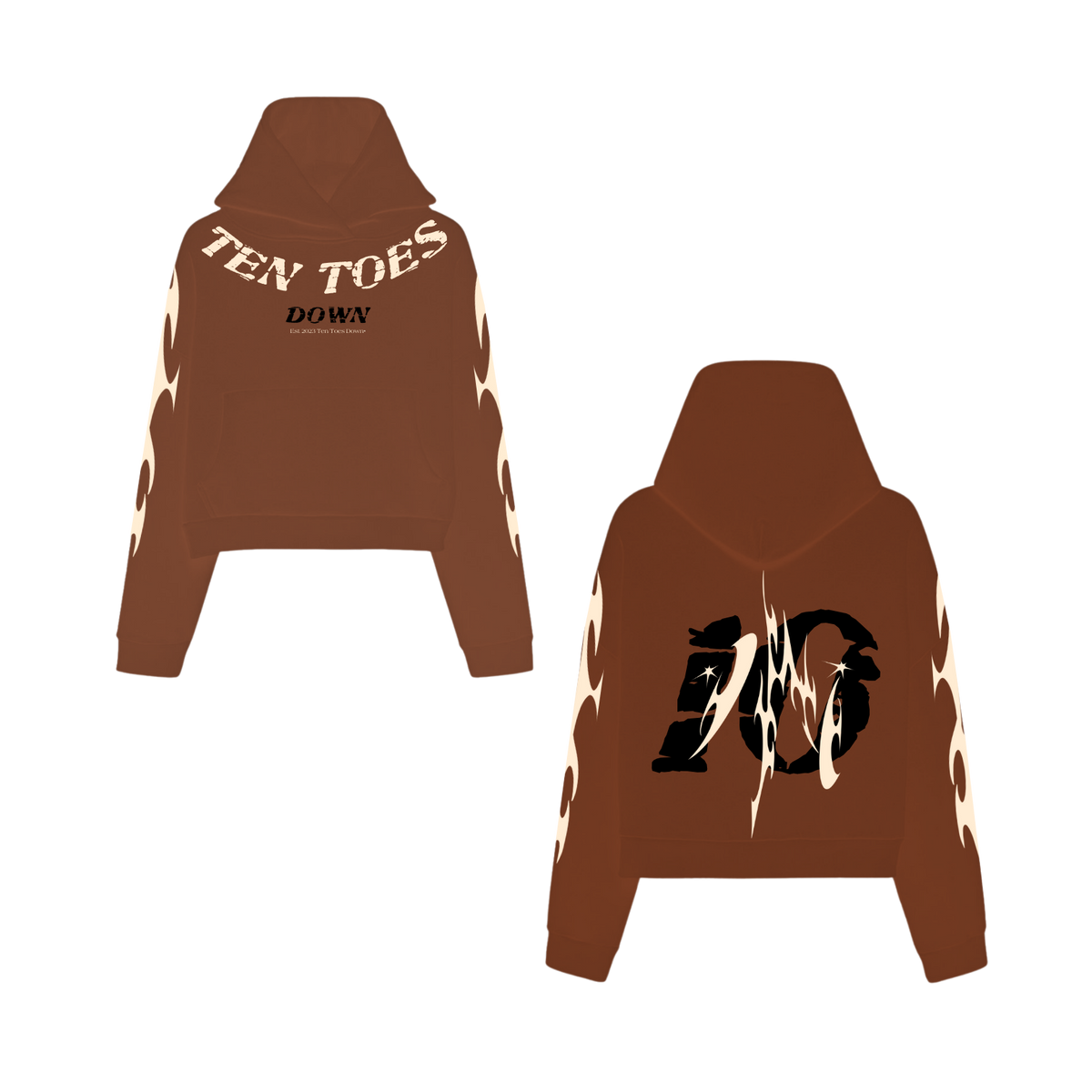TTD Flame Terry Hoodie (Limited Edition Brown)