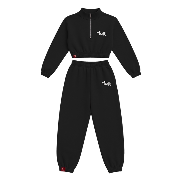 Faith Flex Fleece Crop Zip Set