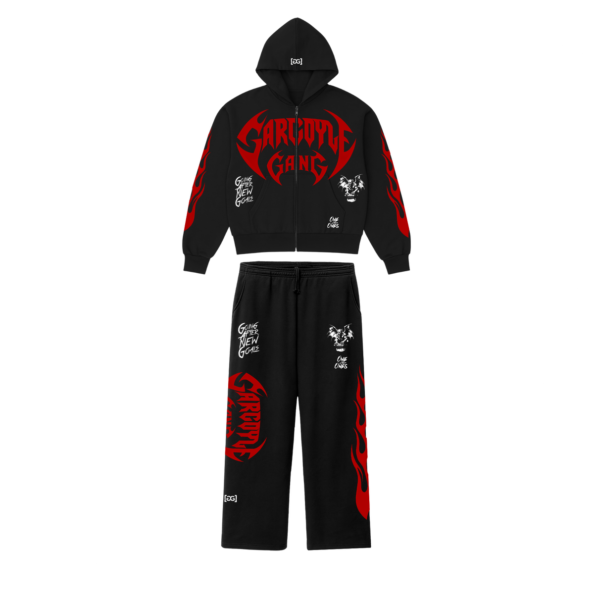 Gargoyle GANG Boxy Zip Up Hoodie Set