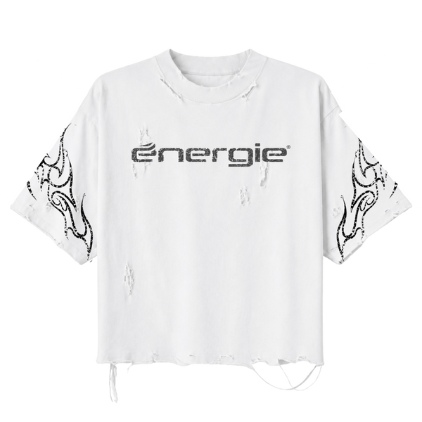 energie Distressed Cropped Tee